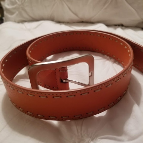 Cole Haan Orange Leather Purple Suede belts size M - Picture 5 of 6